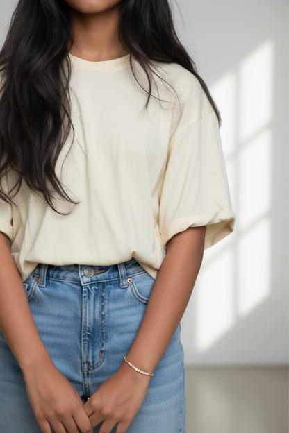 Antoniette ~ Gold Pearl 4.5mm | 2.5mm Beaded Bracelet