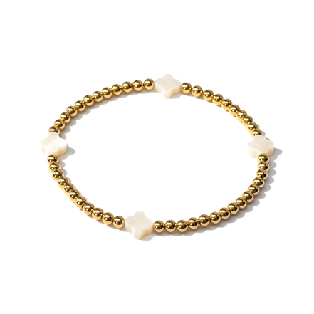 Gold Quattro Clover Perla