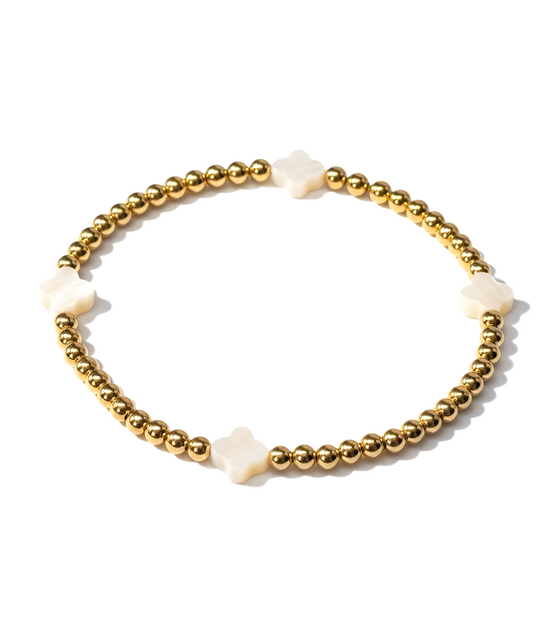Gold Quattro Clover Perla