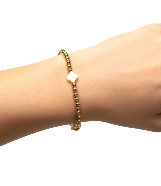 Gold Quattro Clover Perla