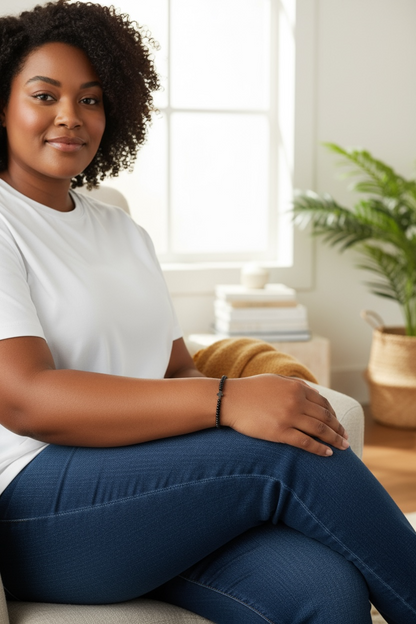 Jacob Russell ~ Hematite Cross Bead Bracelet