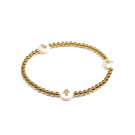 Gold Perla Crocifissa