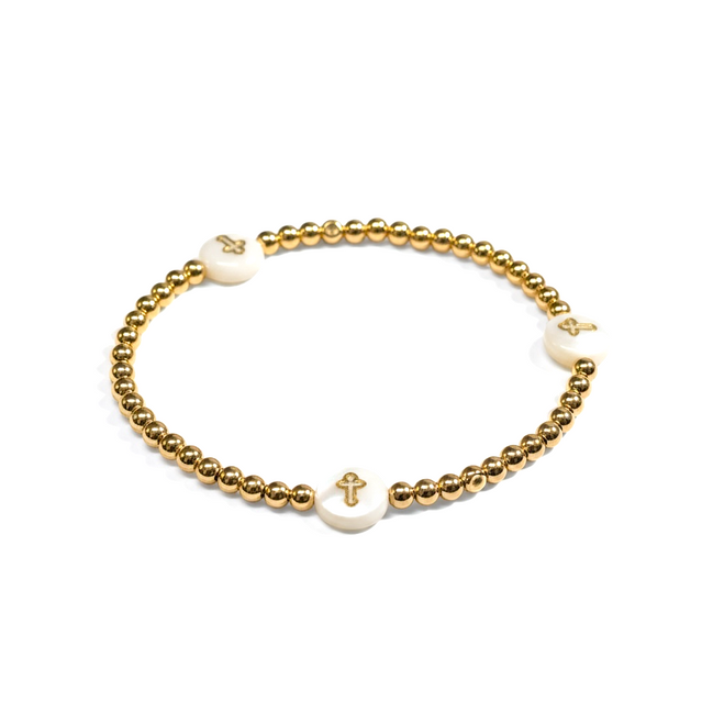 Gold Perla Crocifissa