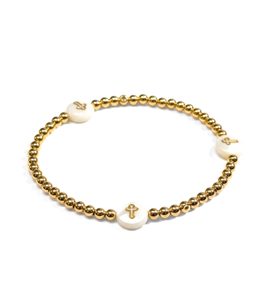Gold Perla Crocifissa