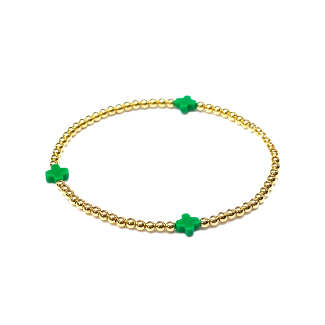 Gold Green Crocifissa