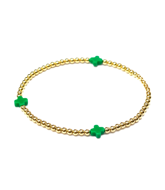 Gold Green Crocifissa