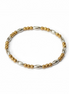 Two Tone Grande Riso, Martellata Tripla Pattern Bead Bracelet ~ Barbara