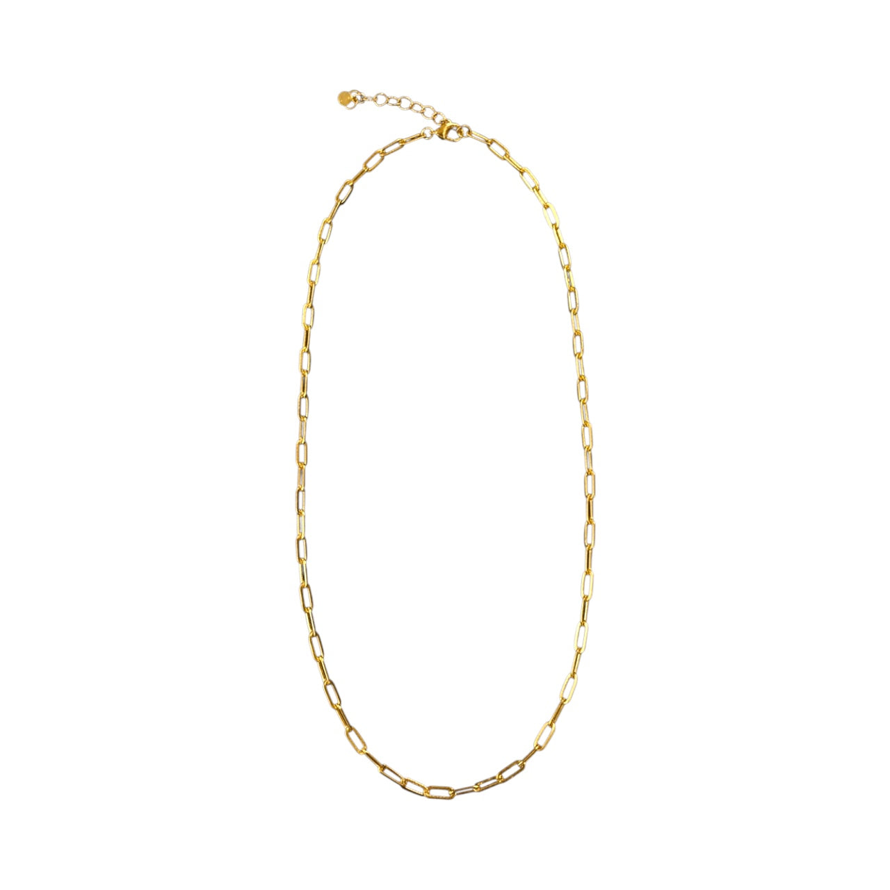 Gold Mini Paperclip Necklace