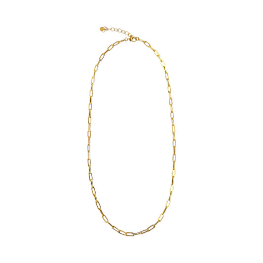 Gold Mini Paperclip Necklace