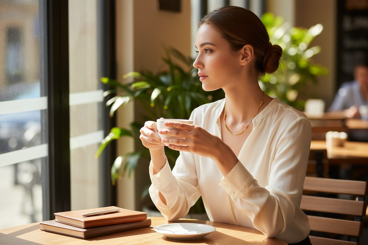 Morse Code Necklace ~ Gold