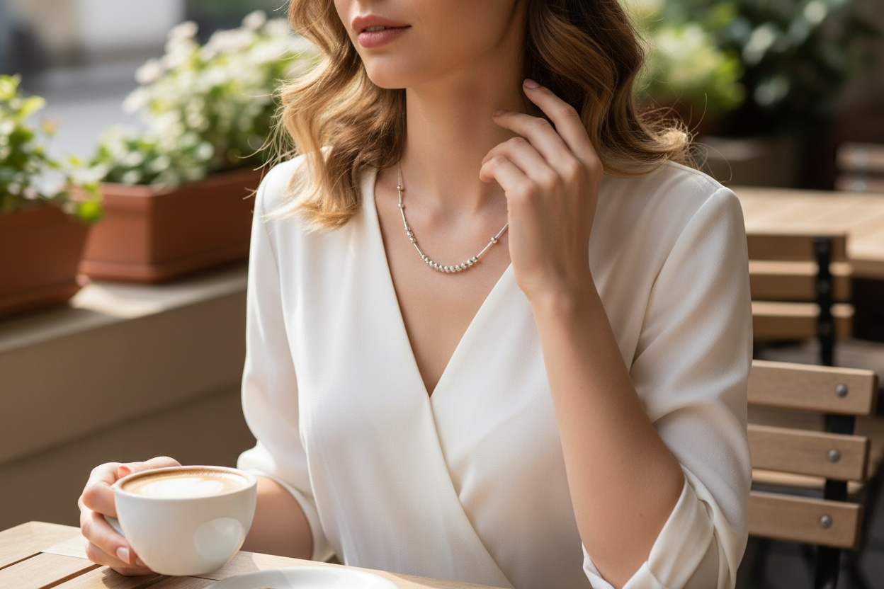 Morse Code Necklace ~ Sterling Silver