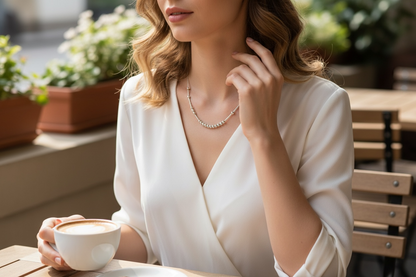 Morse Code Necklace ~ Sterling Silver