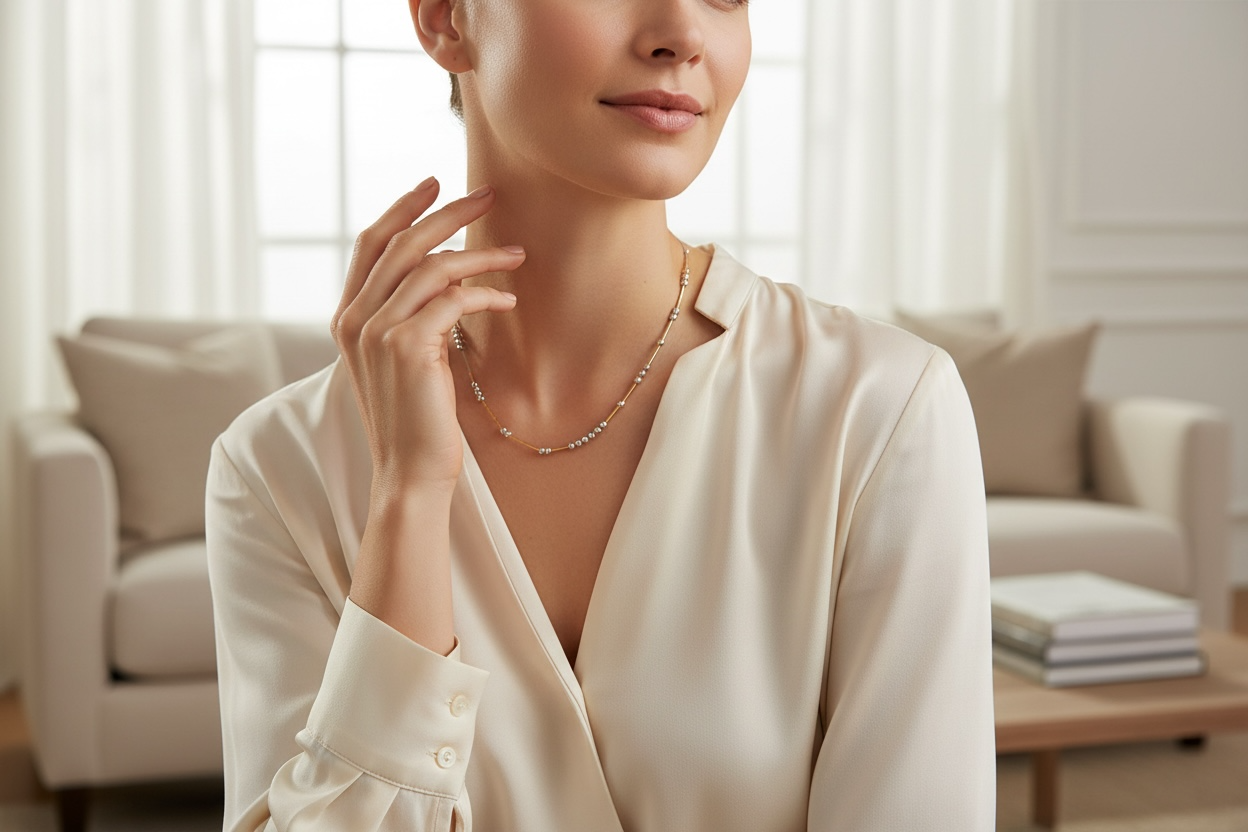 Morse Code Necklace ~ Two Tone