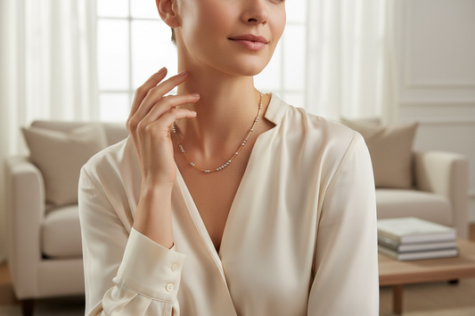 Morse Code Necklace ~ Two Tone